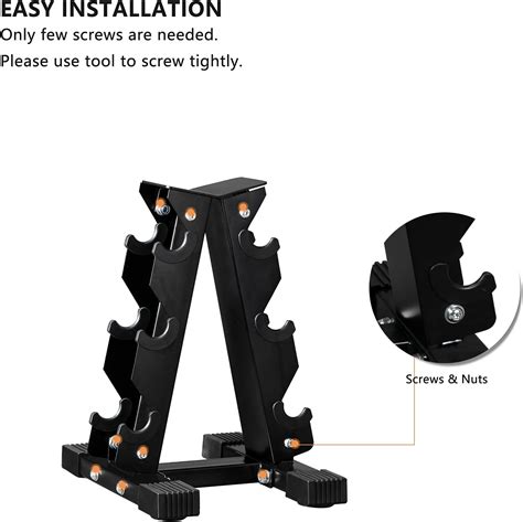 Buy PEXMOR 3-Tier Dumbbell Rack, A-Frame Weight Rack for Dumbbells ...