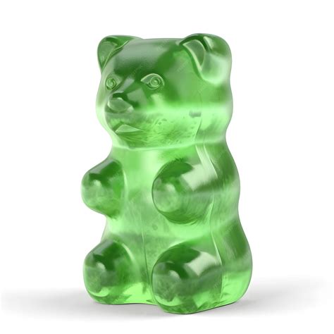 Premium AI Image | Green gummy bear isolated on white background