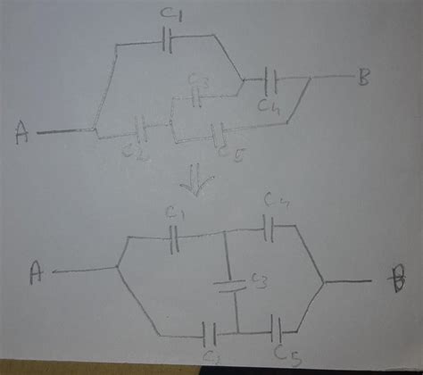 Each of capacitance is 2 farad.... find net c AB-? - Brainly.in