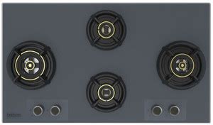 Hindware Graphite 4B 90 cm Hob with Elegant Grey Metallic Knobs |Flame ...
