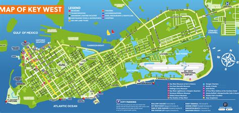 Key West Florida Beach Map