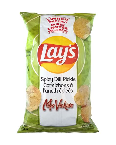 Lay's Potato Chips - Miss Vickie's Spicy Dill Pickle Flavor, 220g/7.7