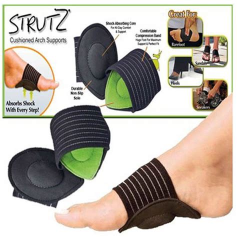 Buy 1 Pair Foot Support Strutz Cushioned Arch Helps Decrease Plantar ...