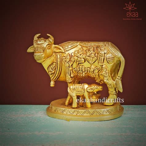 Brass Cow and Calf Figurine for Home Decor – Ekaa Handicrafts