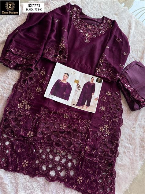 778C Ziaaz Designs Cutwork Pakistani Salwar Suits – Heriska