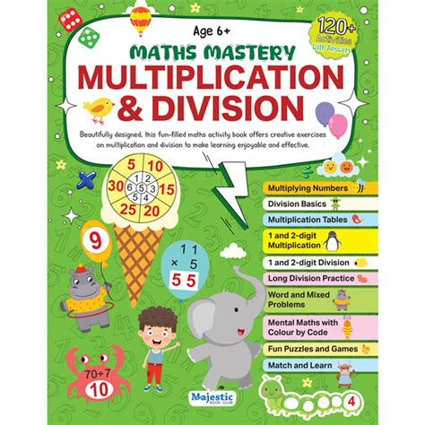 Multiplication & Division Maths Activity Book for Kids | 120+ Engaging
