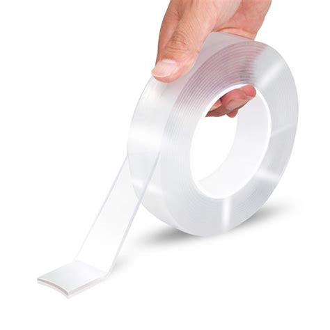 GLUN 3 Meter Double Sided Adhesive Silicon Tape Transparent Adhesive ...