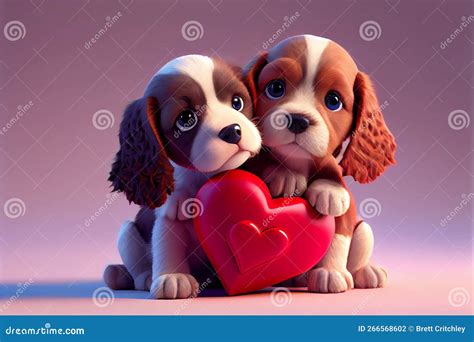 Valentines Day Love Cartoon Pets Puppy Puppies Dog Dogs Heart Hearts ...