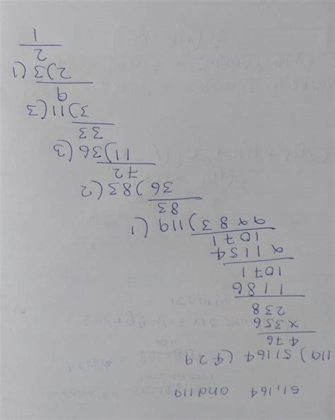 find the hcf of 51,64 and 119 using division method - Brainly.in