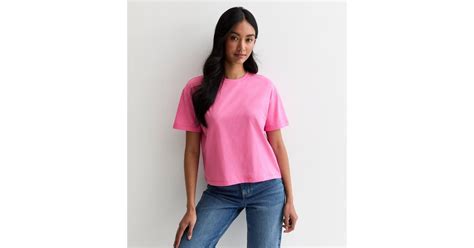 Pink Boxy Cotton T-Shirt | New Look