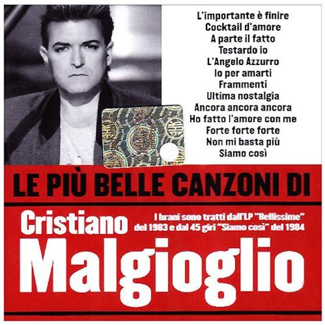 Le Piu' Belle Canzoni Di Cri: Cristiano Malgioglio: Amazon.in: Music}
