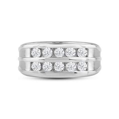 Two -Tone Channel Set 2 Row Diamond Men's Ring – WithClarity India