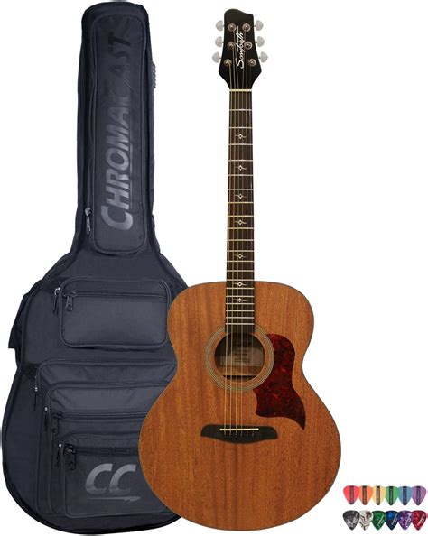 Buy Sawtooth Mahogany Series Solid Mahogany Top Acoustic-Electric Jumbo ...