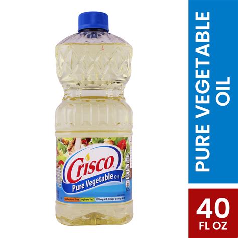 Crisco Pure Vegetable Cooking Oil 40 fl oz, versatile for baking ...
