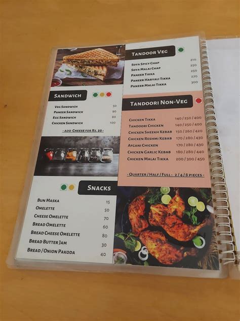 Menu at BlueBird Cafe, Bengaluru