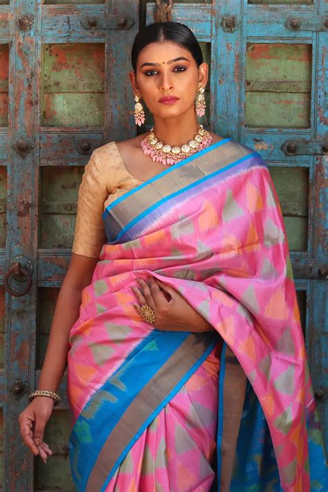 Buy Ikat Pure Silk Sarees Online – House Of Elegance - Style That Inspires