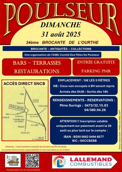 34éme Brocante de l’Ourthe POULSEUR , Place Puissant, Poulseur, Belgium ...