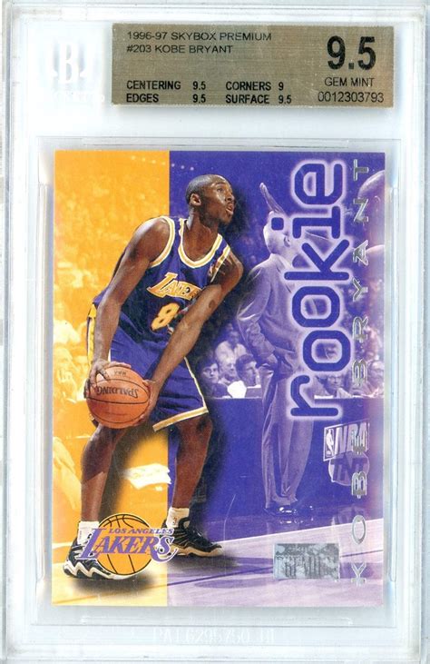 Graded 1996 Skybox Premium Kobe Bryant #203 Rookie RC Basketball Card ...