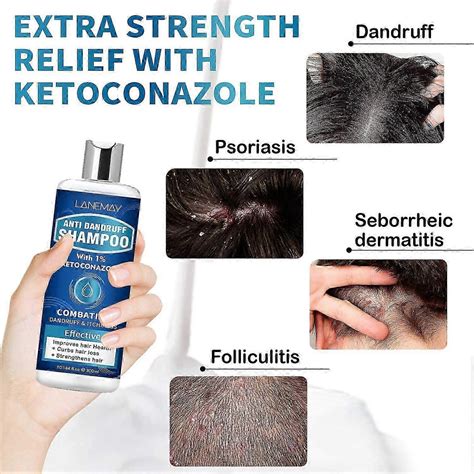 Anti-Dandruff Shampoo + Seborrheic Dermatitis Cream Set, Anti Fungal Shampoo, Scalp Treatment ...