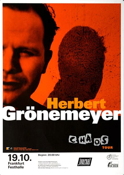 Herbert Grönemeyer - Chaos, Frankfurt 1993 - Konzertplakat, 222,00