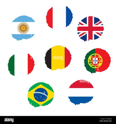 Country flags: Argentina, France, England, Italy, Belgium, Portugal ...