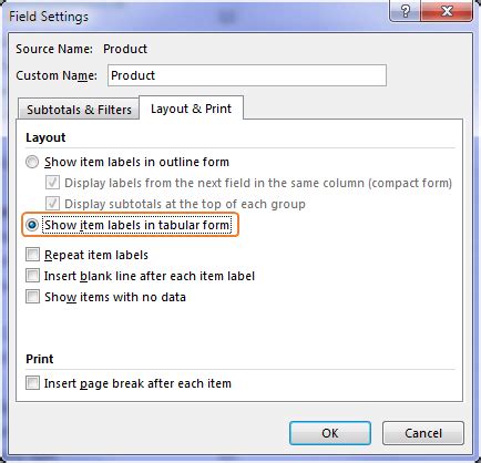Image result for PivotTable Tabular Format