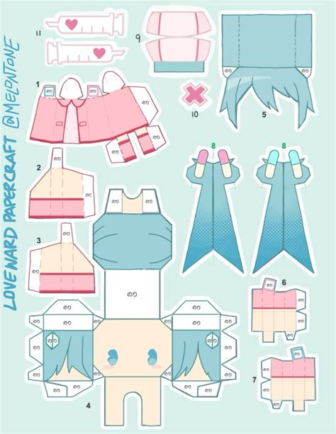 Miku Paper Doll Template | Printable AT A GLANCE