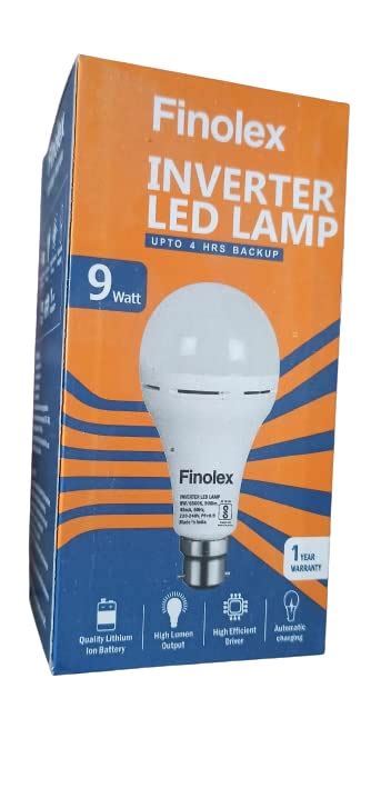 Buy Finoleex Inverter LED Lamp 9W (Pack of 1) Online at Low Prices in ...