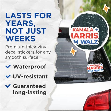 Bliss Monkey Co. 2 Pack) Harris Walz 2024 Election Stickers - Kamala ...
