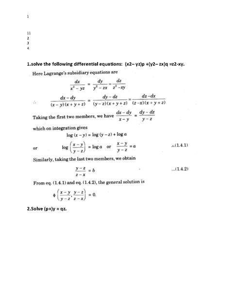 MAths 4unit12 1 - notes CSE btech - 11 2 3 4 1 the following ...