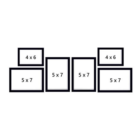 Memory Wall Collage Photo Frame - Set of 6 Photo Frames for 2 Photos of ...