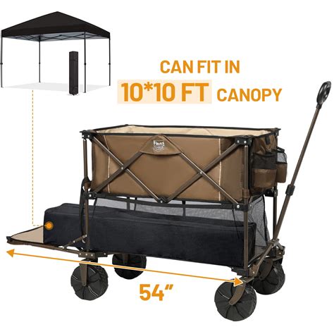 TIMBER RIDGE Folding Double Decker Wagon, Heavy Duty Collapsible Wagon ...