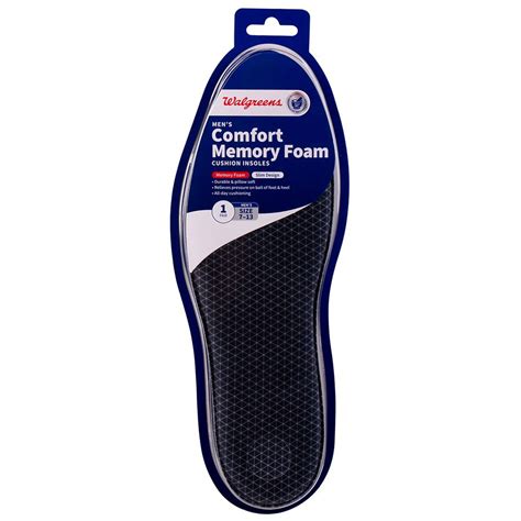 Walgreens Men's Comfort Memory Foam Cushion Insoles | Walgreens