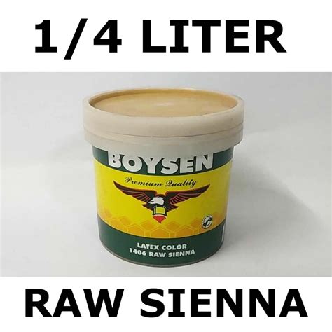 ( 1/4 LITER ) BOYSEN LATEX COLOR RAW SIENNA B-1406 FOR WOOD AND CEMENT ...