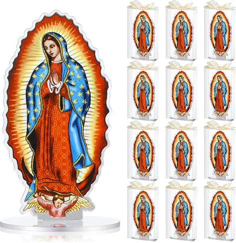 Amazon.com: Colingmill 12 Set Virgen De Guadalupe Statues Our Lady of ...
