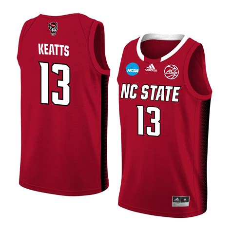 KJ Keatts 13 NC State Wolfpack 2024 Men's Basketball Jersey - Red ...