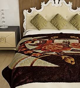 Buy Home Candy Floral Double Bed Cozy Polyester Mink Double Bed Blanket ...