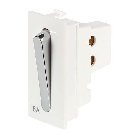 CONA 9891 Status Chrome 1 Way Modular Switch 6A White - Electric for ...
