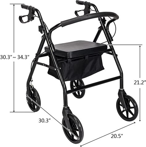 Fincaancha Walkers for Seniors Lightweight Rollator Walker with India ...