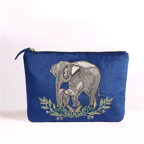 Everyday Pouch Elephant Trails Blue – FABORANGE
