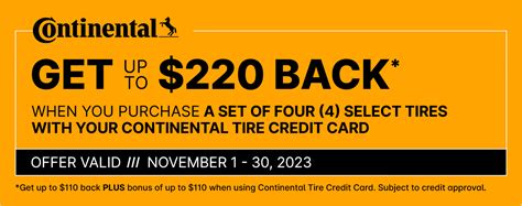Continental Tire Rebates | Promo Codes | Discounts