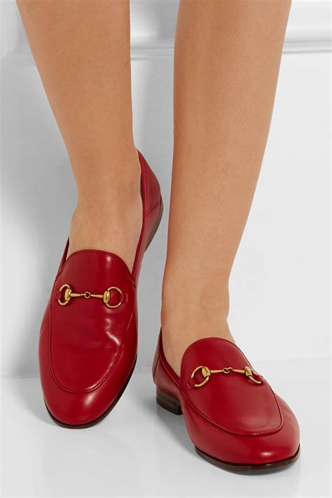 Gucci Horsebit-detailed Leather Loafers in Red | Lyst UK