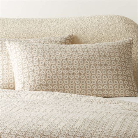 Melina Organic Cotton Natural and Warm White King Pillow Shams Set of 2 ...