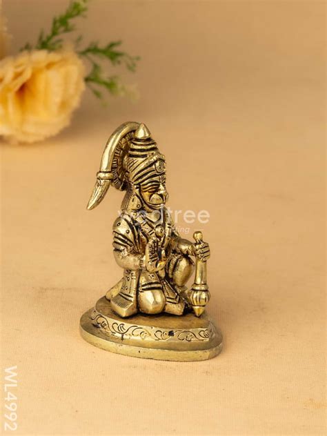 Brass Hanuman Idol - 4 inch - WL4992 – Wedtree