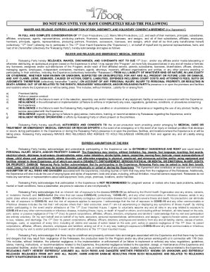 Fillable Online www.lawinsider.comclausewaiver-and-release-ofWAIVER AND ...