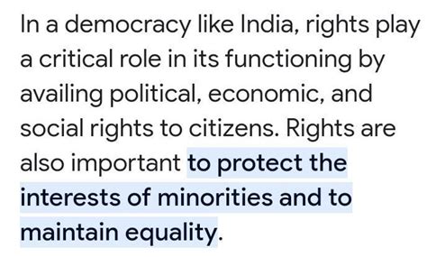 why do we need rights in democracy and which rights are given by ...