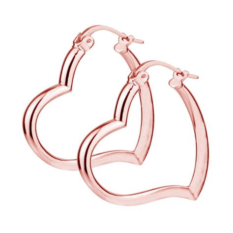 LeCalla - Buy 925 Sterling Silver Love Heart Shape Hoop Earrings for ...
