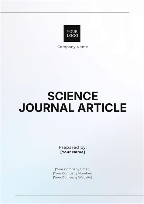 Image result for Scientific Journal Example