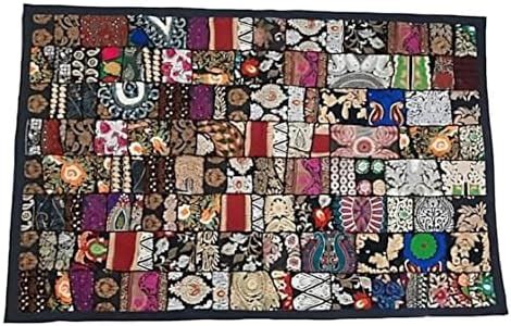 YWULY Cotton Heavy Embroidery Patchwork Wall Hanging Tapestry Beaded ...