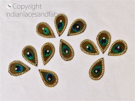 15 Pc Indian Beaded Patches Embroidery Sew on Peacock Patch - Etsy India